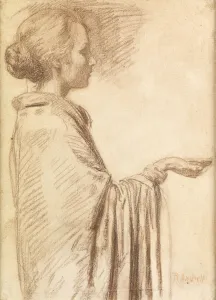 Robert Anning Bell Prints: The Offering (crayon on paper)
