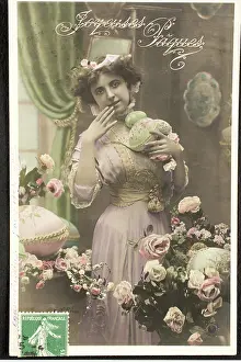 Pixaterra Prints: Old postcard/Happy Easter