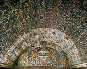 Synagoge Prints: Painted ceiling of the synagogue of Horb