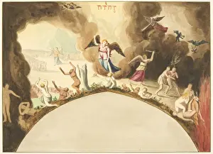 Painting found over door in screen under organ loft of Bristol Cathedral (w/c on paper) Painting found over door in screen under organ loft of Bristol Cathedral (w/c on paper)