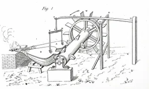 Bellows Prints: A pair of bellows worked alternately to give continuous draught