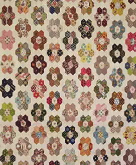 Christopher Dresser Prints: Detail of a patchwork bedcover (textile)