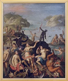 Pearl fishing. Allegorical representation of the discovery of the New World Pearl fishing. Allegorical representation of the discovery of the New World