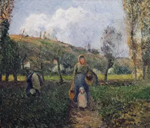Going Back Prints: Peasant and Child Returning from the Fields, Pontoise; Paysanne et Enfant Revenant des