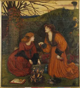 Pharmakeutria (Brewing the Love Philtre) (w/c, bodycolour & gum arabic on paper laid down Pharmakeutria (Brewing the Love Philtre) (w/c, bodycolour & gum arabic on paper laid down