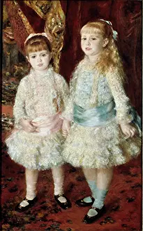 Pink and Blue (The Cahen Ladies of Antwerp). Painting by Pierre Auguste Renoir Pink and Blue (The Cahen Ladies of Antwerp). Painting by Pierre Auguste Renoir