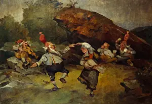 Nils Bergslien Prints: Pixie dance, 1895