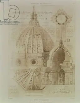 Plan, Section and Elevation of Florence Cathedral, from Fragments d