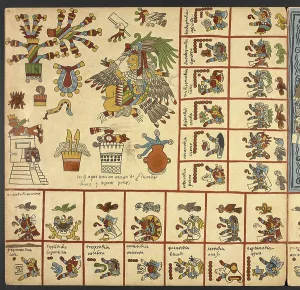 Aztec Prints: Plate from a facsimile of the Codex Borbonicus