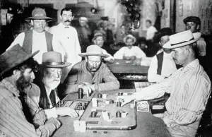 Playing Faro in a saloon at Morenci, Arizona Territory, 1895 (b/w photo) Playing Faro in a saloon at Morenci, Arizona Territory, 1895 (b/w photo)