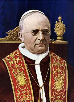 Portrait of Ambrogio Damiano Achille Ratti (1857-1939), Pope Pius XI (Pius XI or Pio XI) Portrait of Ambrogio Damiano Achille Ratti (1857-1939), Pope Pius XI (Pius XI or Pio XI)