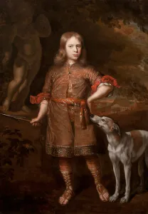 Portrait of a Boy as a Hunter Holding a Boar Spear with a Greyhound Portrait of a Boy as a Hunter Holding a Boar Spear with a Greyhound