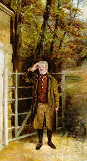George Garrard Prints: Portrait Sketch of William Wright, Gatekeeper at Bramham Park, Yorkshire