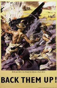 Gunfire Prints: Back Them Up poster, c.1940 (colour litho)