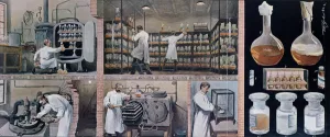 Preparing serums to combat tuberculosis, from Les Animaux, c