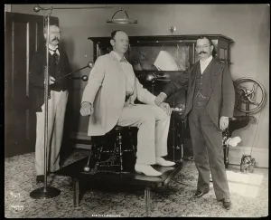 Prizefighter Robert Prometheus Fitzsimmons at Dr. Woodbury's Office in New York Prizefighter Robert Prometheus Fitzsimmons at Dr. Woodbury's Office in New York