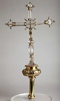 Museum Private Collection Prints: Procession crucifix. Silverwork, rock crystal. 16th century