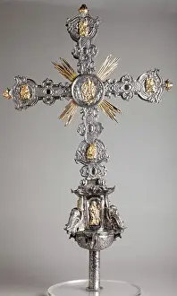 C. Dudley Tennant Prints: Procession crucifix. Silverwork, gilt silver. 18th century