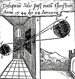 Solar Prints: The projection of a partial solar Eclipse