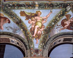Psyche coming back from the underworld, carried by cupids, 1517-18 (fresco) Psyche coming back from the underworld, carried by cupids, 1517-18 (fresco)