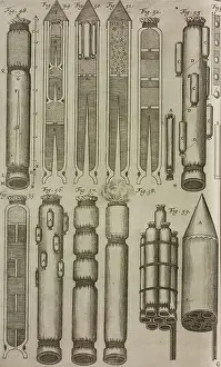 Rocket Prints: Pyrotechnic rockets and instruments