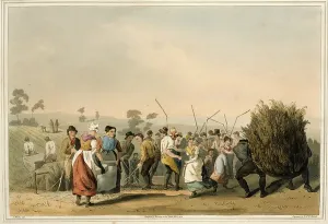 Threshing Prints: Rape threshing