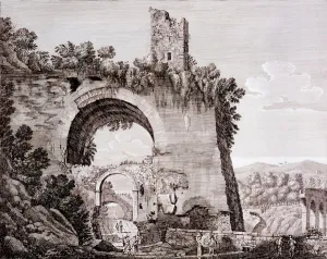 Remains of the aqueduct built by Claudius, which brought water to ancient Rome from Remains of the aqueduct built by Claudius, which brought water to ancient Rome from