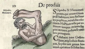 Representation of a Sciapod monster Engraving from