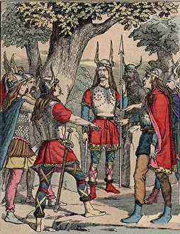 Representation of Vercingetorix (ca. 80-c. 46 BC) warrior