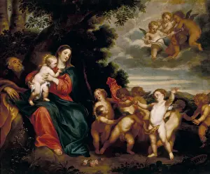 Literature And Fiction Prints: Rest during the flight into Egypt