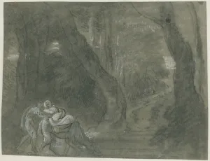 Rest on the Flight into Egypt (black chalk & gouache on paper) Rest on the Flight into Egypt (black chalk & gouache on paper)