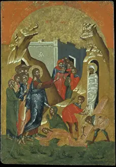 Raising Prints: Resurrection of Lazarus (egg tempera on panel)