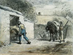 The Return from the Field (w/c over black chalk on laid paper) The Return from the Field (w/c over black chalk on laid paper)