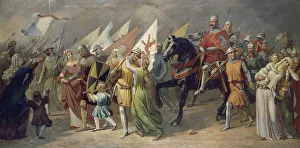 Return of Zurich Soldiers from the Battle of Dattwil, 1351 - by Oeri, Hans Jakob (1782-1868) Return of Zurich Soldiers from the Battle of Dattwil, 1351 - by Oeri, Hans Jakob (1782-1868)