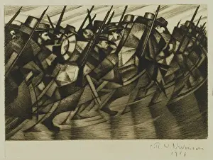 Returning to the Trenches, 1916 (etching)
