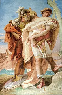 Detail of Rinaldo, from Rinaldo Abandoning Armida, from the Room of Jerusalem Delivered in the Palazzina, 1757 (fresco)
