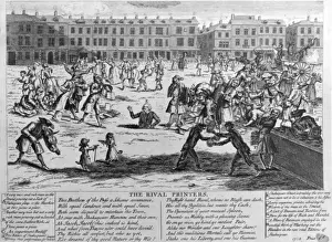 Hawker Prints: The Rival Printers, 1734 (etching)