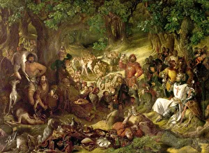 Robin Hood and His Merry Men Entertaining Richard the Lionheart in Sherwood Forest, 1839 (oil on canvas) Robin Hood and His Merry Men Entertaining Richard the Lionheart in Sherwood Forest, 1839 (oil on canvas)
