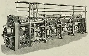 Lindustria Prints: Roving frame, spinning machine