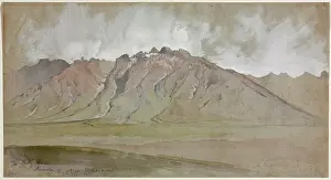 Nevada Prints: The Ruby Range, Nevada, 1879 (w/c, gouache and graphite)