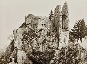 Military And Defensive Prints: Ruins of a castle of Duino