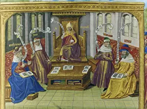 S Augustine Prints: Saint Augustine surrounded by philosophers