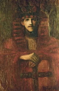Samuel Liddell MacGregor Mathers (1854-1918) in ceremonial regalia relating to ritual Samuel Liddell MacGregor Mathers (1854-1918) in ceremonial regalia relating to ritual