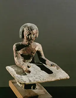 Public Servant Prints: Scribe counting grain