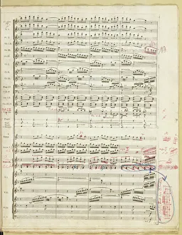 Framed Print : Second draft of score for Petrushka ballet, by Igor Stravinsky, 1911, 20th century Framed Print : Second draft of score for Petrushka ballet, by Igor Stravinsky, 1911, 20th century