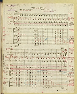 1911 Prints: Second draft of score for Petrushka ballet, by Igor Stravinsky, 1911, 20th century