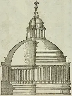Elevation Prints: Section and elevation of dome