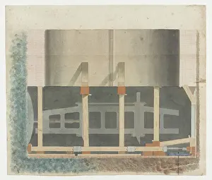Images Dated 2022 December: Section of one of the iron frames comprising the shield, 1836 (watercolour on paper)