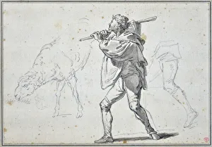 Human Person Prints: Shepherd Study (drawing)