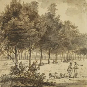 Two Shepherds and an Avenue (pen and brush and grey ink on paper) Two Shepherds and an Avenue (pen and brush and grey ink on paper)